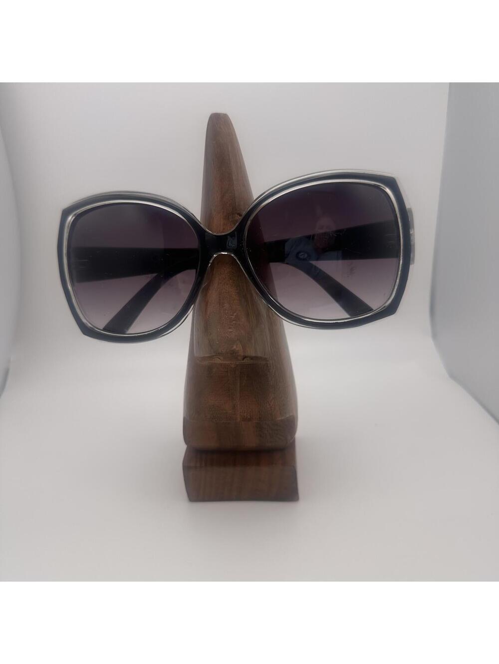 Jessica Simpson Black and Clear Oversized Sunglasses